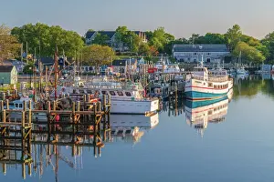 Landing Stage Prints: USA, Massachusetts, Cape Cod, Mid Cape, Hyannis, Hyannis Harbor