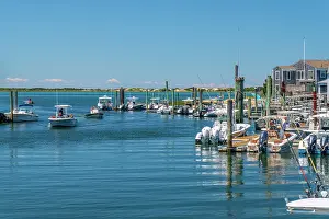 Landing Stage Prints: USA, Massachusetts, Cape Cod, Mid Cape, Barnstable Harbor