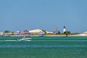 Mid Cape Prints: USA, Massachusetts, Cape Cod, Mid Cape, Sandy Neck Colony, Sandy Neck Lighthouse