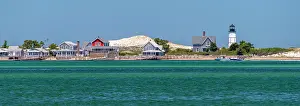 Mid Cape Prints: USA, Massachusetts, Cape Cod, Mid Cape, Sandy Neck Colony, Sandy Neck Lighthouse