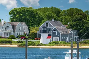 Landing Stage Prints: USA, Massachusetts, Cape Cod, Mid Cape, Hyannis, Hyannis Harbor Light