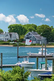 Landing Stage Prints: USA, Massachusetts, Cape Cod, Mid Cape, Hyannis, Hyannis Harbor Light