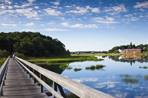 Wellfleet Prints: USA, Massachusetts, Cape Cod, Wellfleet, Duck Creek village view
