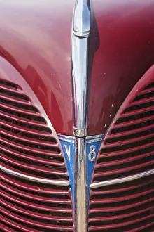 Automobiles Prints: USA, Massachusetts, Gloucester, Antique Car Show, 1940s-era Ford V8