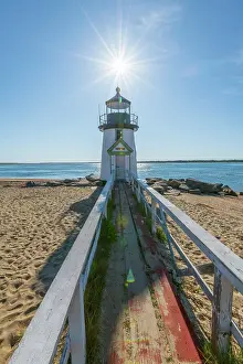 Nantucket Prints: USA, Massachusetts, Nantucket, Nantucket Town, Brant Point, Brant Point Lighthouse