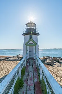 Nantucket Prints: USA, Massachusetts, Nantucket, Nantucket Town, Brant Point, Brant Point Lighthouse