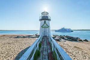 Nantucket Prints: USA, Massachusetts, Nantucket, Nantucket Town, Brant Point, Brant Point Lighthouse