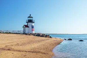 Nantucket Prints: USA, Massachusetts, Nantucket, Nantucket Town, Brant Point, Brant Point Lighthouse