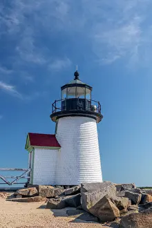 Nantucket Prints: USA, Massachusetts, Nantucket, Nantucket Town, Brant Point, Brant Point Lighthouse