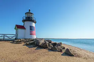 Nantucket Prints: USA, Massachusetts, Nantucket, Nantucket Town, Brant Point, Brant Point Lighthouse