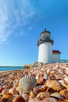 Nantucket Prints: USA, Massachusetts, Nantucket, Nantucket Town, Brant Point, Brant Point Lighthouse