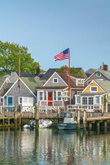 Landing Stage Prints: USA, Massachusetts, Nantucket, Nantucket Town, Old North Wharf