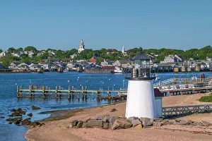 Nantucket Prints: USA, Massachusetts, Nantucket, Nantucket Town, Brant Point, Brant Point Lighthouse