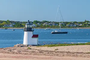 Nantucket Prints: USA, Massachusetts, Nantucket, Nantucket Town, Brant Point, Brant Point Lighthouse