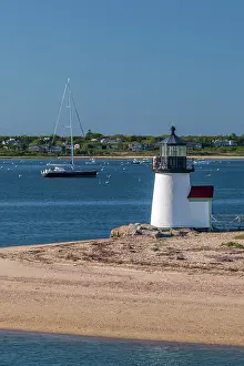 Nantucket Prints: USA, Massachusetts, Nantucket, Nantucket Town, Brant Point, Brant Point Lighthouse