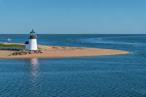 Nantucket Prints: USA, Massachusetts, Nantucket, Nantucket Town, Brant Point, Brant Point Lighthouse