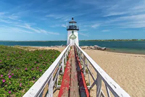 Jetties Prints: USA, Massachusetts, Nantucket, Nantucket Town, Brant Point, Brant Point Lighthouse