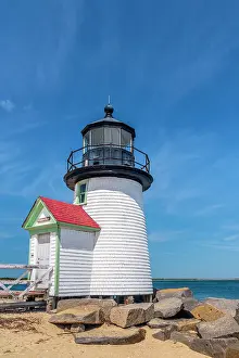 Nantucket Prints: USA, Massachusetts, Nantucket, Nantucket Town, Brant Point, Brant Point Lighthouse