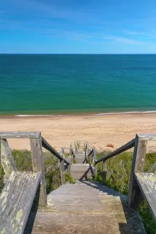 Staircase Prints: USA, Massachusetts, Nantucket, Siasconset ('sconset) Village