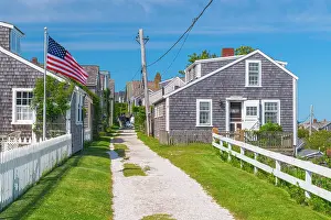 Nantucket Prints: USA, Massachusetts, Nantucket, Siasconset ('sconset) Village