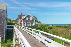 Nantucket Prints: USA, Massachusetts, Nantucket, Siasconset ('sconset) Village