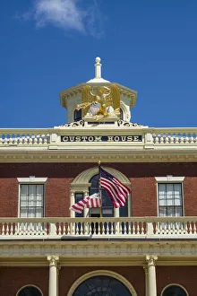 North Shore Prints: USA, Massachusetts, Salem, Derby Wharf, Salem Customs House