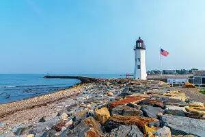 Scituate Prints: USA, Massachusetts, Scituate, Cedar Point, Scituate Lighthouse