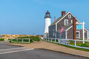 Scituate Prints: USA, Massachusetts, Scituate, Cedar Point, Scituate Lighthouse
