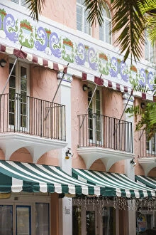 Images Dated 17th June 2015: U.S.A, Miami, South Beach, Espanola Way, Spanish Colonial architecture