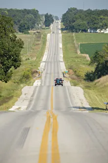 USA, Midwest, Missouri, Route 66, Springfield, car on Mother road