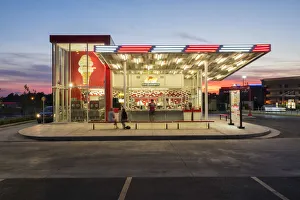 USA, Midwest, Oklahoma, Route 66, Tulsa, ice cream parlor
