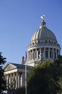 Jackson Prints: USA, Mississippi, Jackson, Mississippi State Capitol, exterior