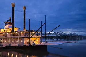 Mississippi River Prints: USA, Mississippi, Natchez, Isle of Capri Casino riverboat on Mississippi River