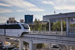 Gaming Prints: USA, Nevada, Las Vegas, Las Vegas Convention Center area and monorail
