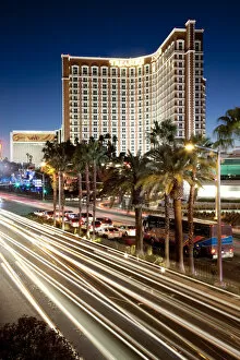 USA, Nevada, Las Vegas, The Strip, Las Vegas Boulevard and Treasure Island Hotel