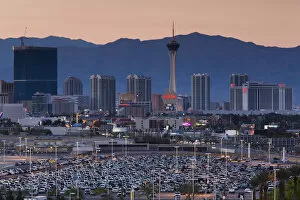 Airport Gallery: USA, Nevada, Las Vegas, view of The Strip, Las Vegas Boulevard from McCarran International