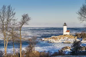 Images Dated 2nd January 2018: USA, New England, Cape Ann, Massachusetts, Annisquam, Annisquam Lighthouse, winter