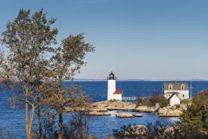 USA, New England, Cape Ann, Massachusetts, Annisquam, Annisquam Lighthouse, winter