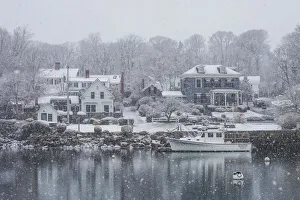 USA, New England, Cape Ann, Massachusetts, Annisquam, Lobster Cove, winter