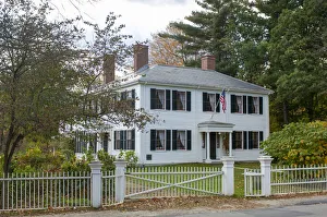 Writer Prints: USA, New England, Indian Summer, East, Massachusetts, Concord, Ralph Waldo Emerson House