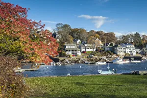 USA, New England, Massachusetts, Cape Ann, Gloucester, Annisquam Harbor, autumn