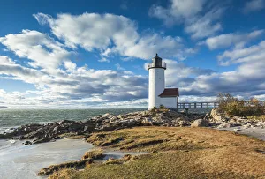 USA, New England, Massachusetts, Cape Ann, Gloucester, Annisquam Lighthouse, late