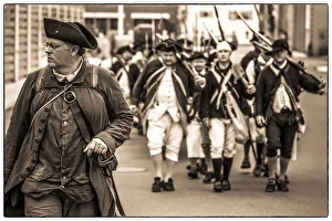 USA, New England, Massachusetts, Cape Ann, Gloucester, re-enactors of the Battle of