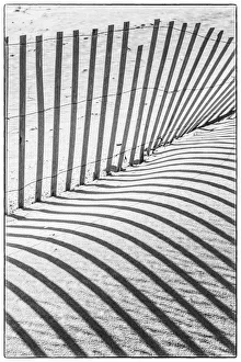 USA, New England, Massachusetts, Nantucket Island, Madaket, Madaket Beach, sand fence