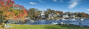 North Shore Prints: USA, New England, Massachusetts, Cape Ann, Gloucester, Annisquam Harbor, autumn