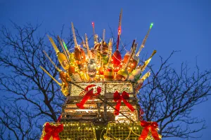 USA, New England, Massachusetts, Cape Cod, Provincetown, lobster trap Christmas Tree
