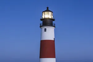 USA, New England, Massachusetts, Nantucket Island, Sankaty, Sankaty Head Lighthouse, dawn