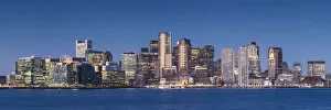 Images Dated 11th December 2018: USA, New England, Massachusetts, Boston, city skyline from Boston Harbor