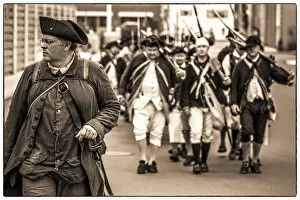 Images Dated 11th August 2018: USA, New England, Massachusetts, Cape Ann, Gloucester, re-enactors of the Battle of