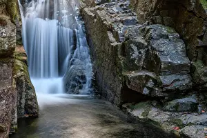 White Mountains Prints: USA, New England, New Hampshire, Lincoln, White Mountains, Kancamagus Highway, Waterfall